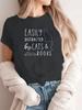 Streetwear Łatwo Rozpraszające się Koty I Książki Śmieszny Prezent Dla Miłośników Kotów Bawełniana Koszulka Oddychająca Wąska Komiksy Fajna Damska Para