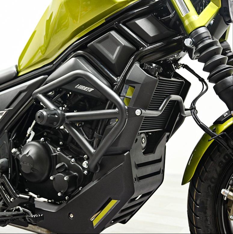 Qidian KD150C Retro Side Bag Canvas with Protective Bar, Backrest, and Footrest Modification