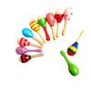 Natural Shaker Wood Rattle Toy Infant Sensory Cognitive Growth Gift Randomly One