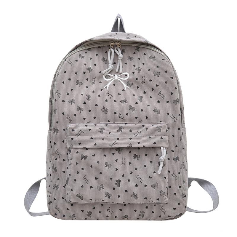2026 New Corduroy Backpacks for Women, Large Capacity, Fashionable Student School Bag, Multifunctional Commuter Backpack