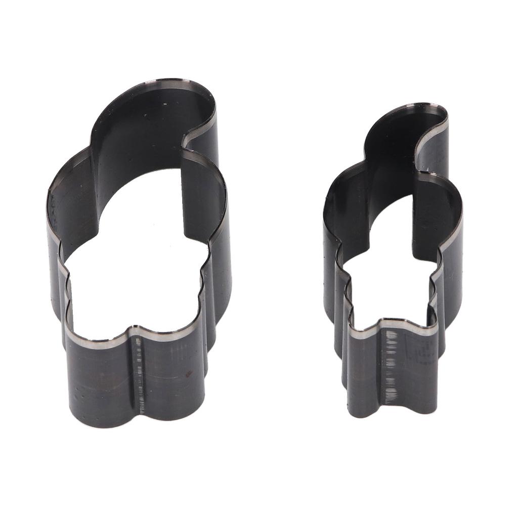2PCS Hollow Punch Cutter Cat Shaped Cutting Die Alloy Steel Manual Punching Tool Set for Leather