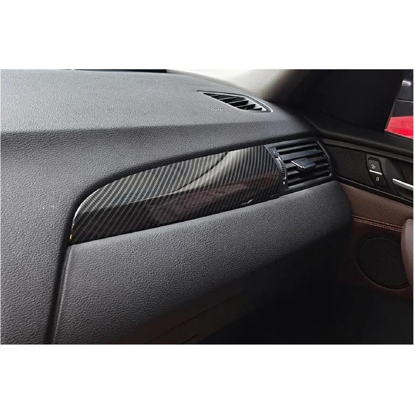ABS Carbon Fiber Car Dashboard Panel Cover Trim Compatible with BMW X3 F25 X4 F26 2011-2017 Car Interior Center Console Decoration Sticker(Oak Wood