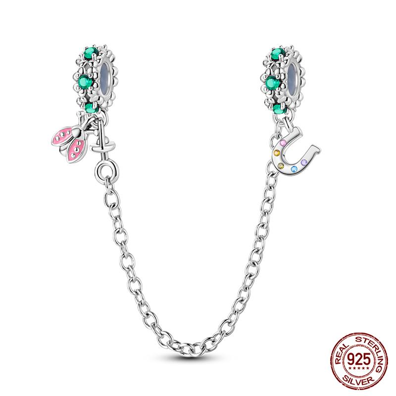 Fashion Copper Lucky Four Leaf Clover Series Charms Beads Fit Qikaola Original Bracelet Fine Diy Birthday Jewelry