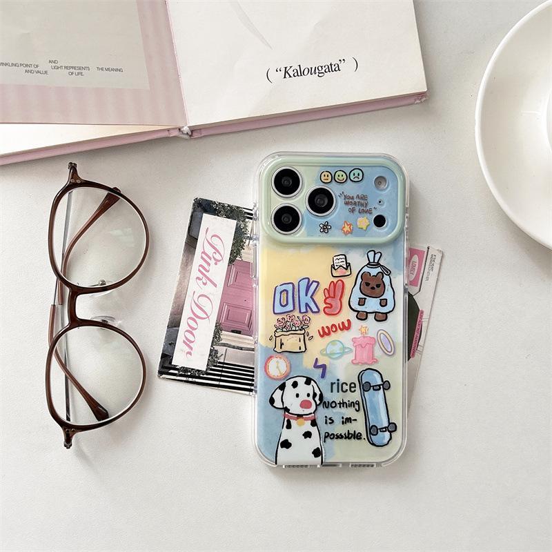 

Japanese Korean Cartoon Dalmatians Phone Case: Dual-Layer Anti-Drop Protective Cover for Apple iPhone 14, 15, and 16 Pro Max. 16