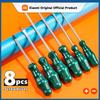 8pcs Screwdriver Sets Phillips and Slotted CR-V Steel Screwdrivers with Ergonomic Handle for DIY Repairing Magnetic Hand Tools