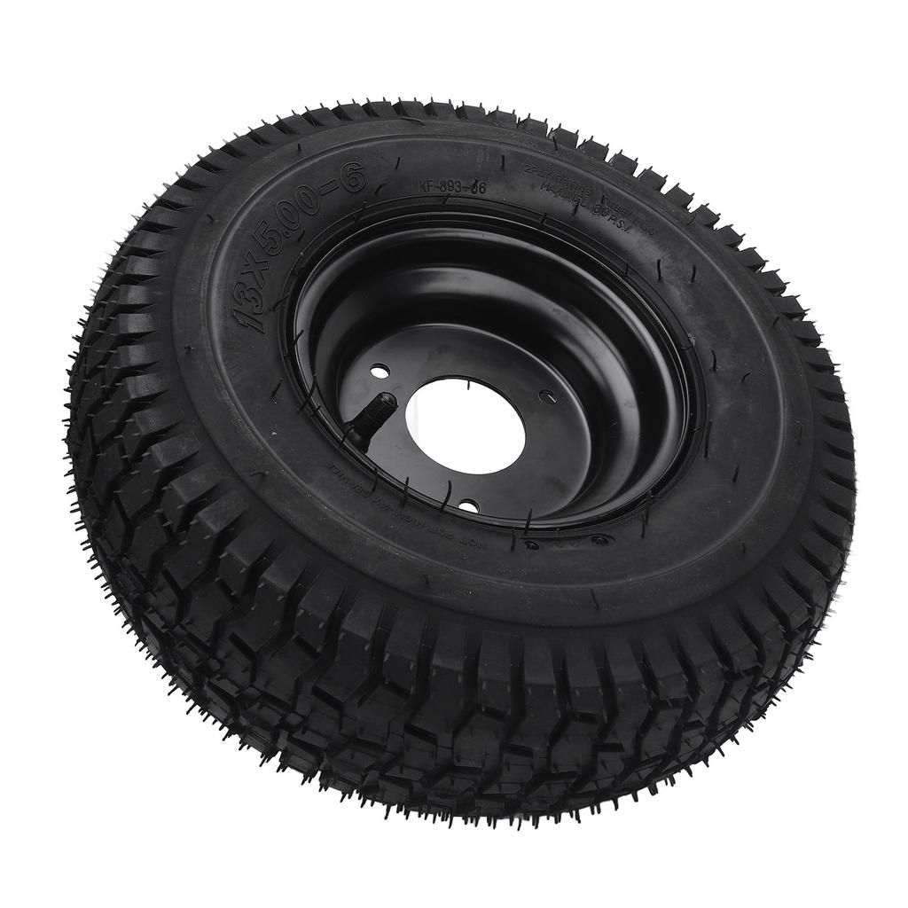 13x5.00 6 13 5.00 6 Tire Shockproof Heavy Duty Rubber Tires Anti Slip Tubeless Vacuum Tyre With Black Rims for Go Kart