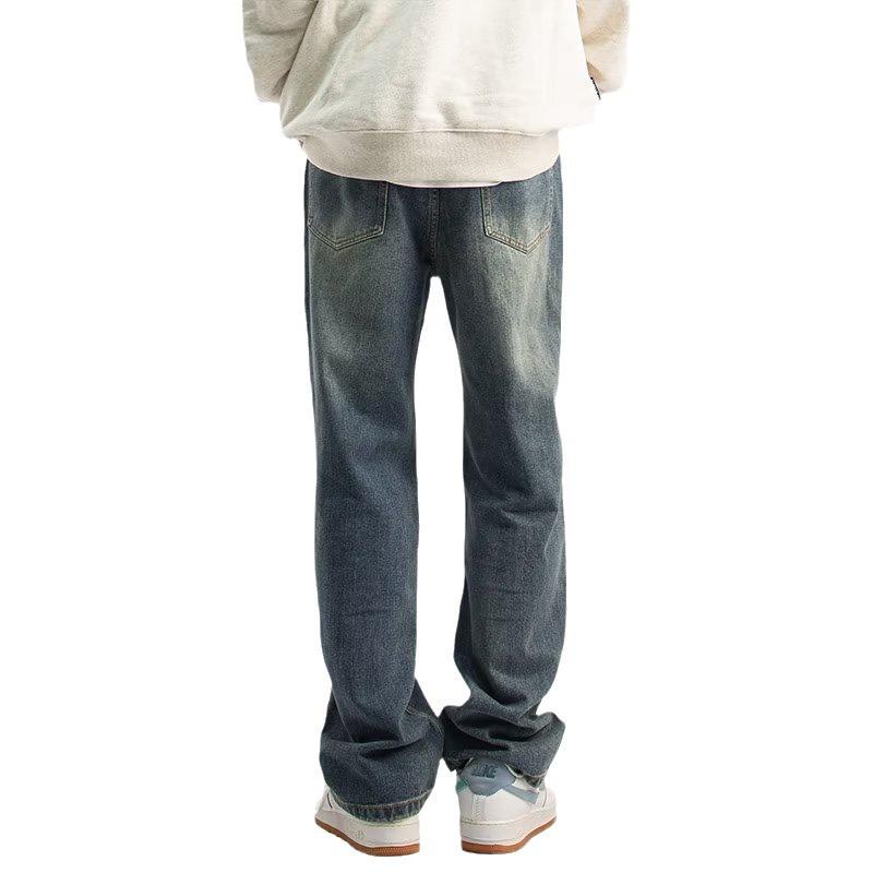 Retro American Jeans Men's Loose Straight Trendy Trendy Brand Wide-leg High Street Pants Trendy Men's Autumn and Winter