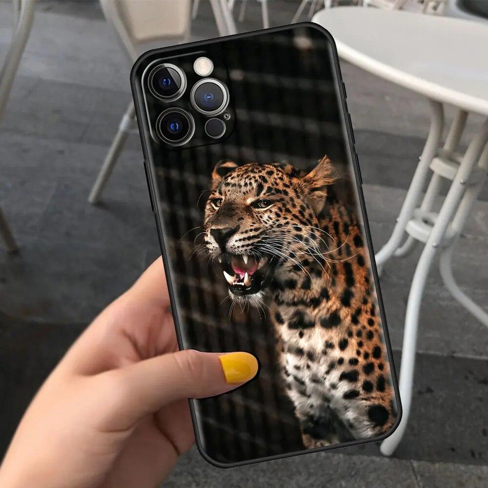 Cheetah Panther Phone Case For iPhone Samsung Galaxy Redmi Xiaomi Oppo OnePlus Note S A 7 8 9 10 11 12 13 14 20 21 22 23 53 54 Pro Max Ultra TPU Soft