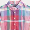 Polo Ralph Lauren Dress Ss24 Plaid Collar Single-Breasted Tie Short Sleeve Kids Dress Red CWPODRSG3D20772-600