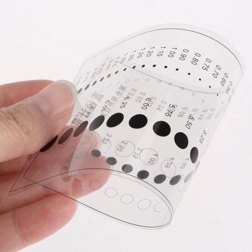 uxcell High-Precision SEC Size Estimation Chart Cover Transparency Defect Detection Film Ruler for Measuring Diameter Defects