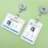 ID Name Badge Credit Card Holder Employee's Staff Work Card Cover with Retractable Badge Reel Pass Bus Card Sleeve