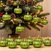 12 Pcs Matte Pumpkin Hanging Ornaments Colorful Plastic Thanksgiving Pumpkin Ball Easy To Hang Multi-functional