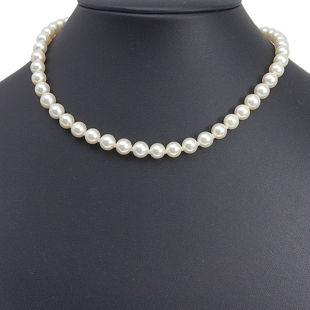 Pearl Necklace 14 white gold/Pearl 30g Women Used