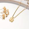 Vierblättriges Kleeblatt-Halskette - Exquisite Blütenblatt-Schlüsselbein-Kette, Minimalistisch-Chic Dekolleté, Elegantes Andenken-Geschenk für Partys und Freizeitkleidung