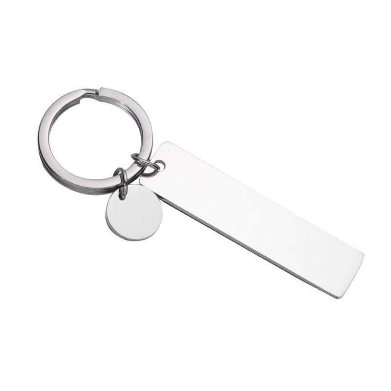 Breloc cu oglindă rotundă din oțel inoxidabil cu pandantiv DIY