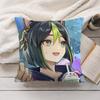 Tighnari Genshin Impact Cute Cushion Cover Silky Short Plush Invisible Zipper Dustproof Sofa Pillow Case For Home Decor