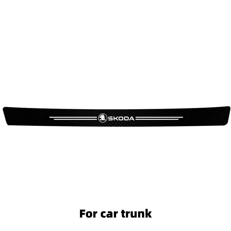 Car Door Sill and Trunk Decoration Protection Sticker Suitable for Skoda Octavia, Superb, Rapid, Fabia, Kodiaq, Karoq, Kamiq