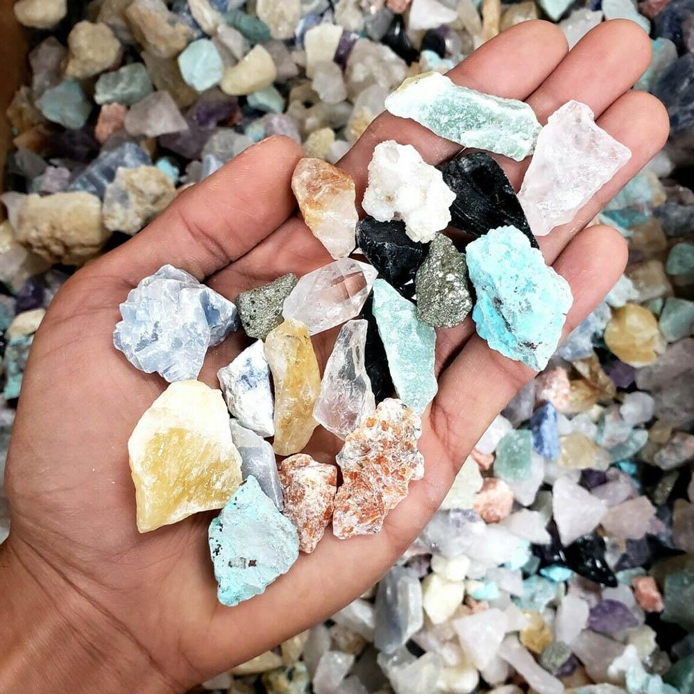 100g Assorted Crystals Bulk Natural Raw Crystal Small Chips Rough Rocks Collection Healing Reiki Gem Specimens Home Decor 100g