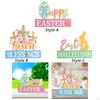 Easter Table Decorations Colorful Standing Wooden Letter Sign for Holiday