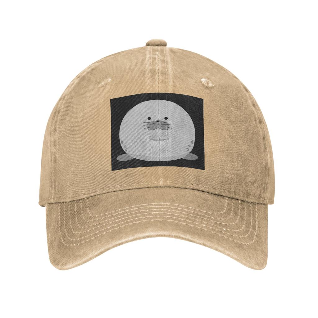 Süßer dicker Seehund Denim-Kappe Lässige Baseballkappen Verstellbarer Hut Sommer Unisex Baseballkappen