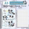 Cute Pet Transparent Soft PVC Binder B5 Notepad Diary with Iron Clip