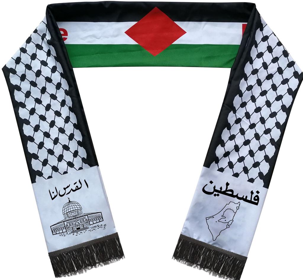 Printing Palestine Flag Polyester Scarf Outdoor Use Fan Football Souvenir Gift