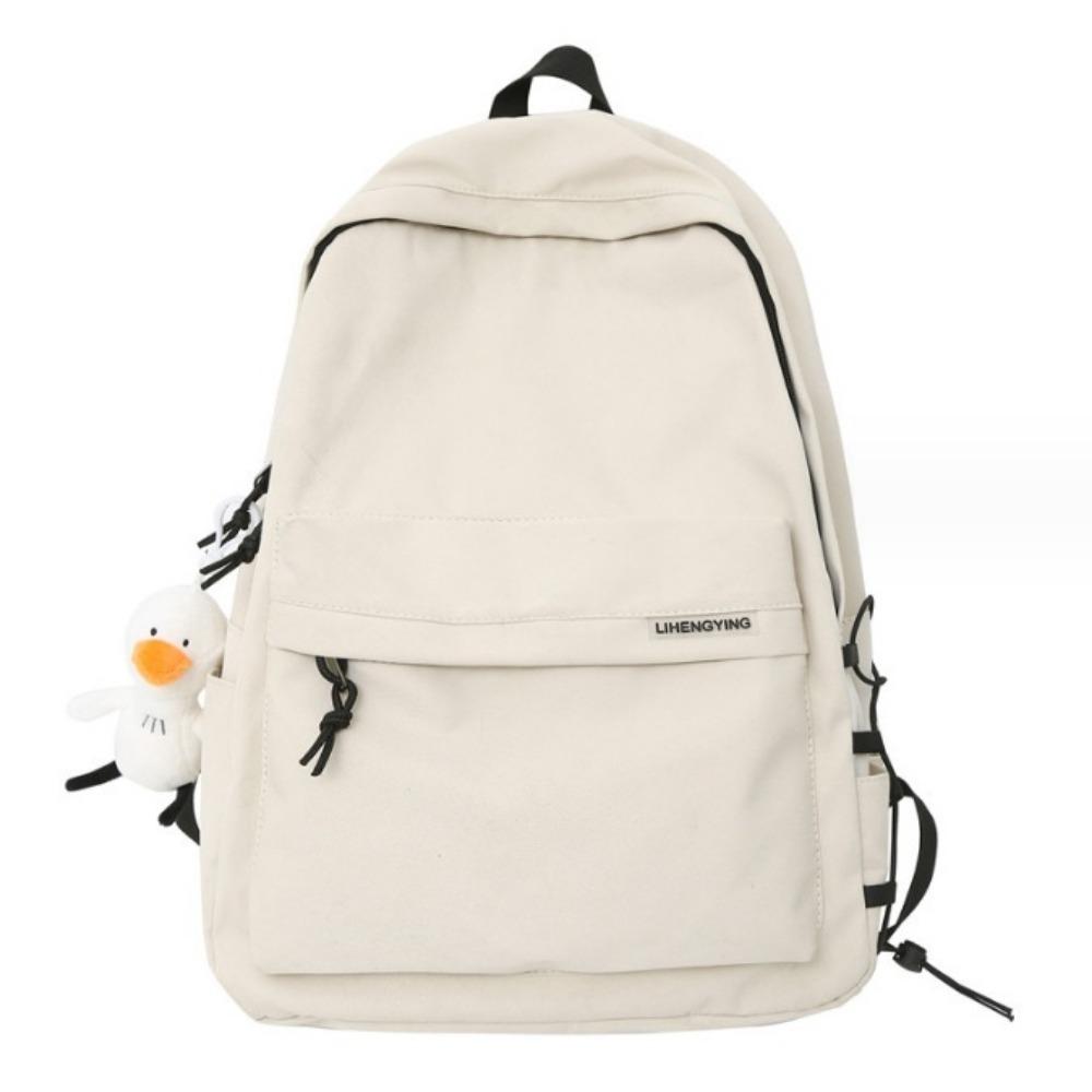 

Casual Look Backpack Japanese Style Teenage Nylon Book Bag Students Schoolbag Travel Use белый