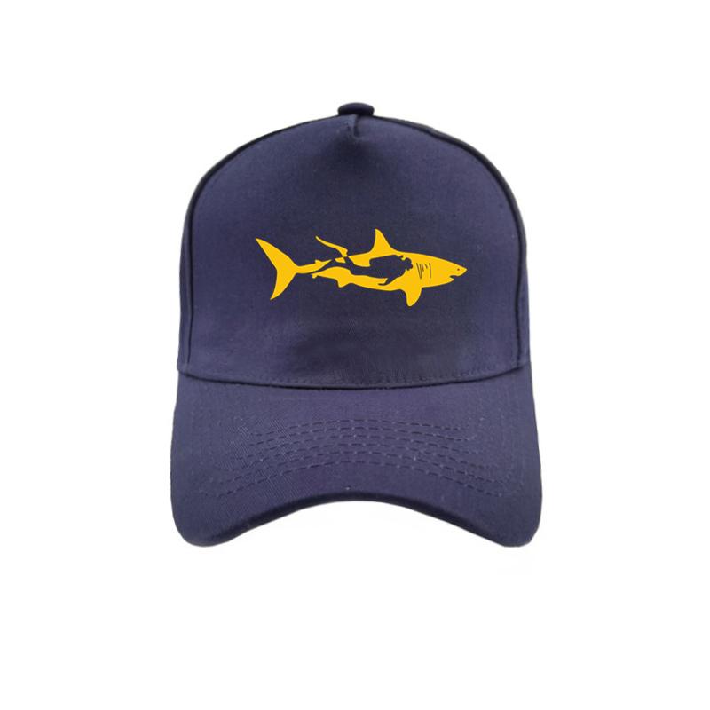 Shark Diver Scuba Diving Dive Baseball Caps Adjustable Fashion Casual Outdoor Style Dive Shark Hats MZ Adjustable