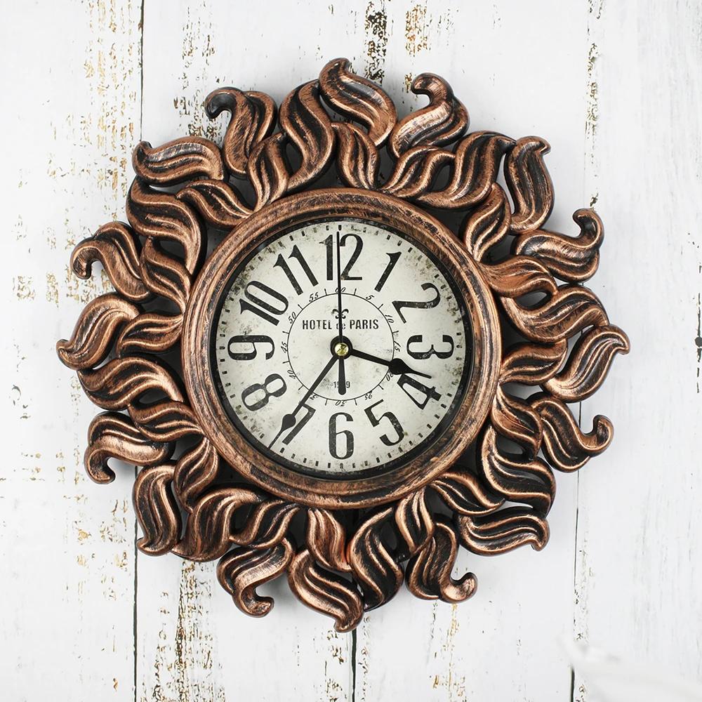 

10-дюймовые ретро-креативные персональные полые трехмерные часы, декоративные настенные часы для спальни, гостиной, бесшумные часы 10 inch