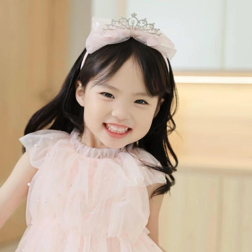 [YNOBUN] Prinzessinnenkrone für Kinder, Schmerzloses Haaraccessoire für Mädchen, Haarreif, Baby-Haarspange, Niedliches Design für Fotoshootings - bl