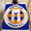 Montpellier HSC Logo Flanelldecke, Hohe Qualität, Bequem für alle Jahreszeiten, Heimdekoration, Wärme und Komfort