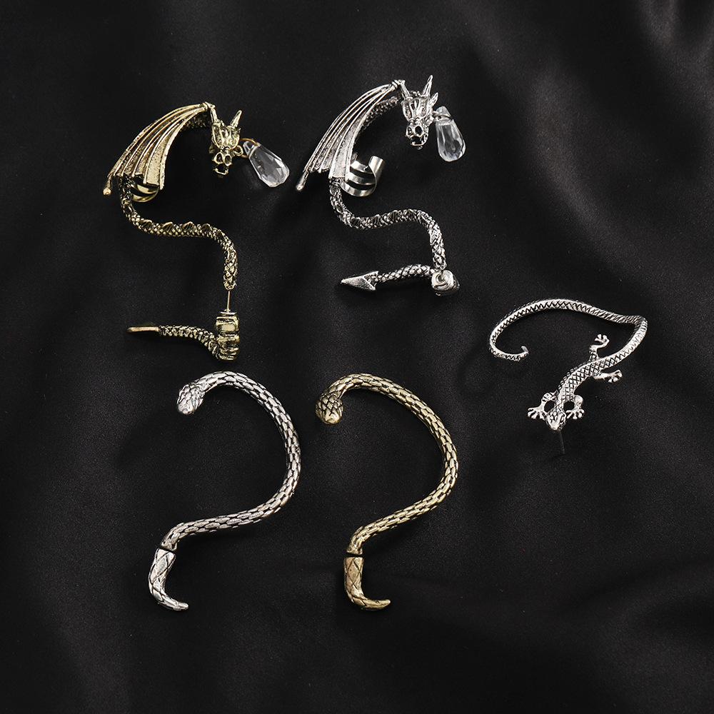 Punk Stil Ohrhänger, Kreativer Mode Persönlichkeitstrend Retro Drachen Ohrstecker