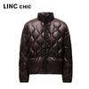 Jinyujie Women's 2024 Autumn Lightweight Duck Down Stand-Collar Jacket