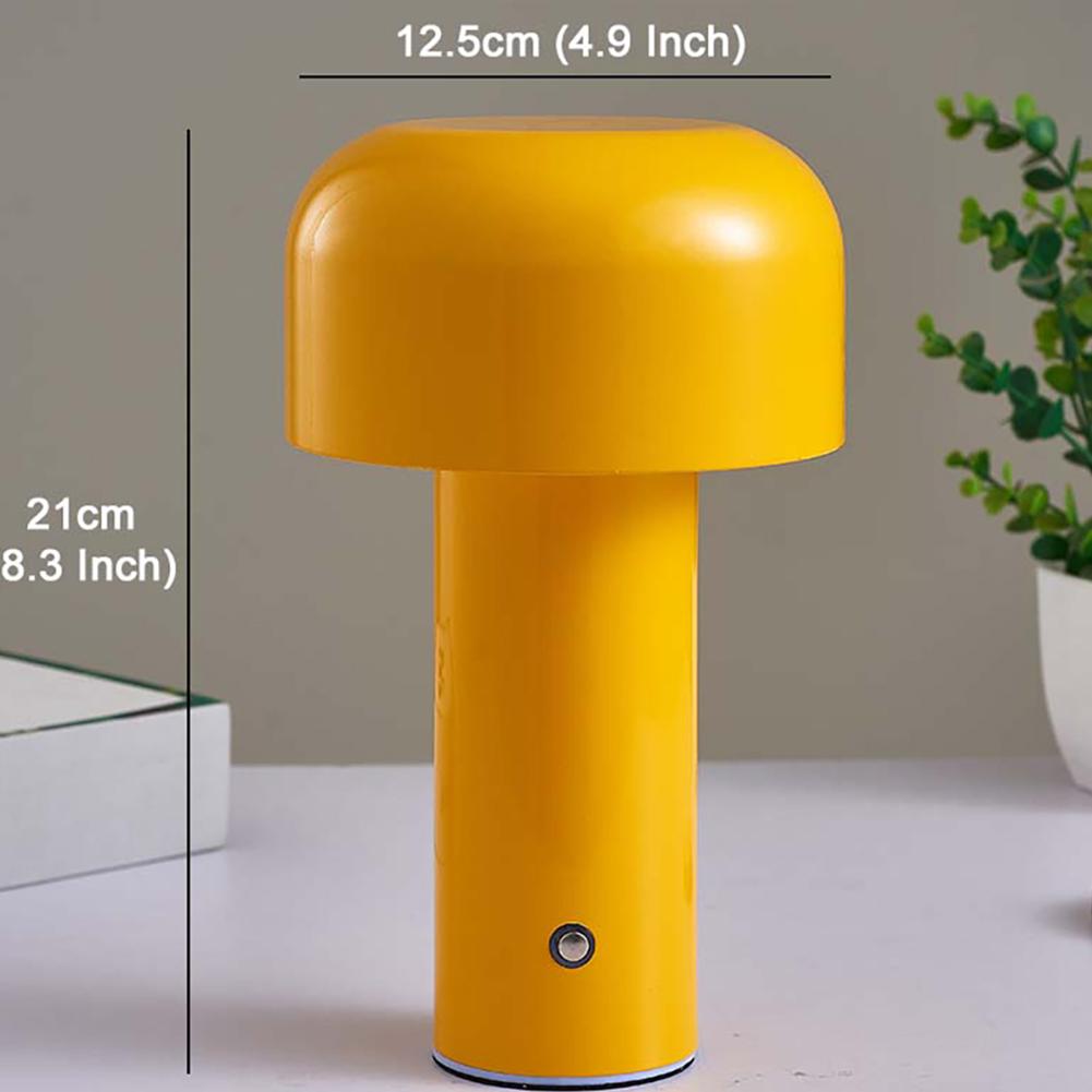 Mushroom Shaped Led Table Lamp Portable Dimmable Usb Rechargeable Bedroom Bedside Lamp Night Light