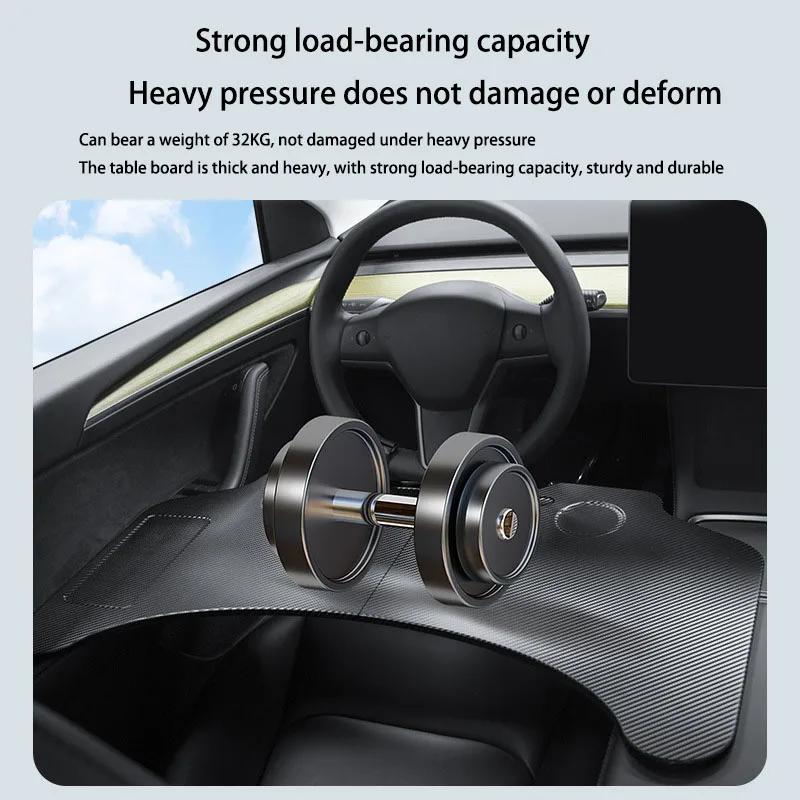 Folding Car Steering Wheel Board Laptop Foldable Desk Mount Eating Drinks Tray Holder for Tray Table for Tesla Model 3 Model Y