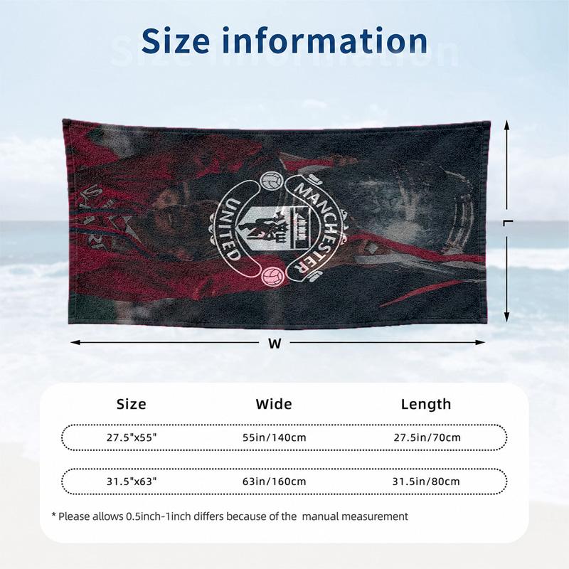 FC Manchester Microfiber Beach Towel Quick Dry Sand Free Lightweight Beach Towels for Travel Swimming Camping