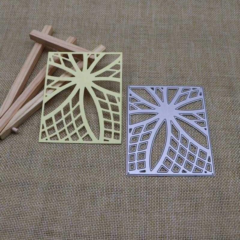 Rectangle Metal Cutting Dies Flower Rhombus Scrapbooking Stencil for Kids Embossing Craft