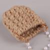 Miniature Pearl Chain Crossbody Bag Crochet Braid Woven Doll Knitted Shoulder Bag Handbag Sweet Mini Crossbody Doll Bag BJD Doll