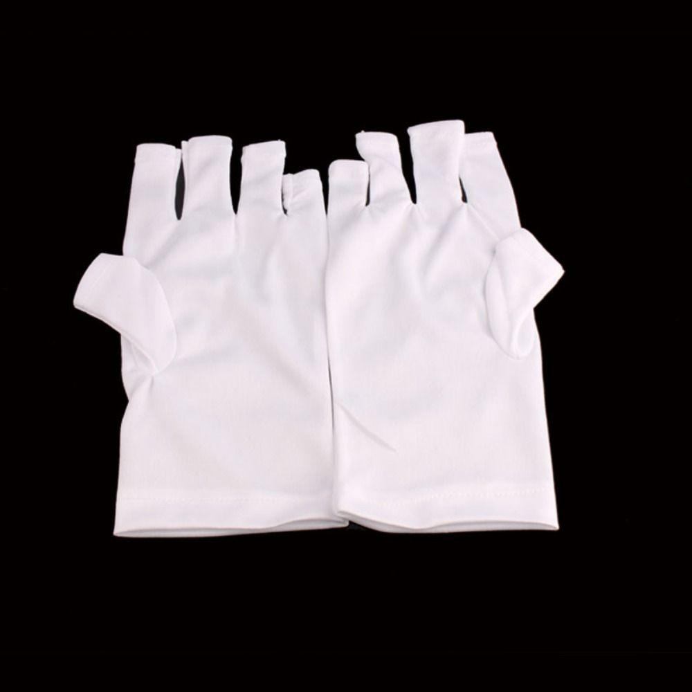 Protect Finger Skin Sunscreen Gloves Half-finger UV-protective Gloves  Nail Tools