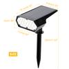 1/2 Stück Solarstrahler Außen 2-in-1 Wasserdicht 19 LED-Lampen Einstellbare Landschaft Weiß