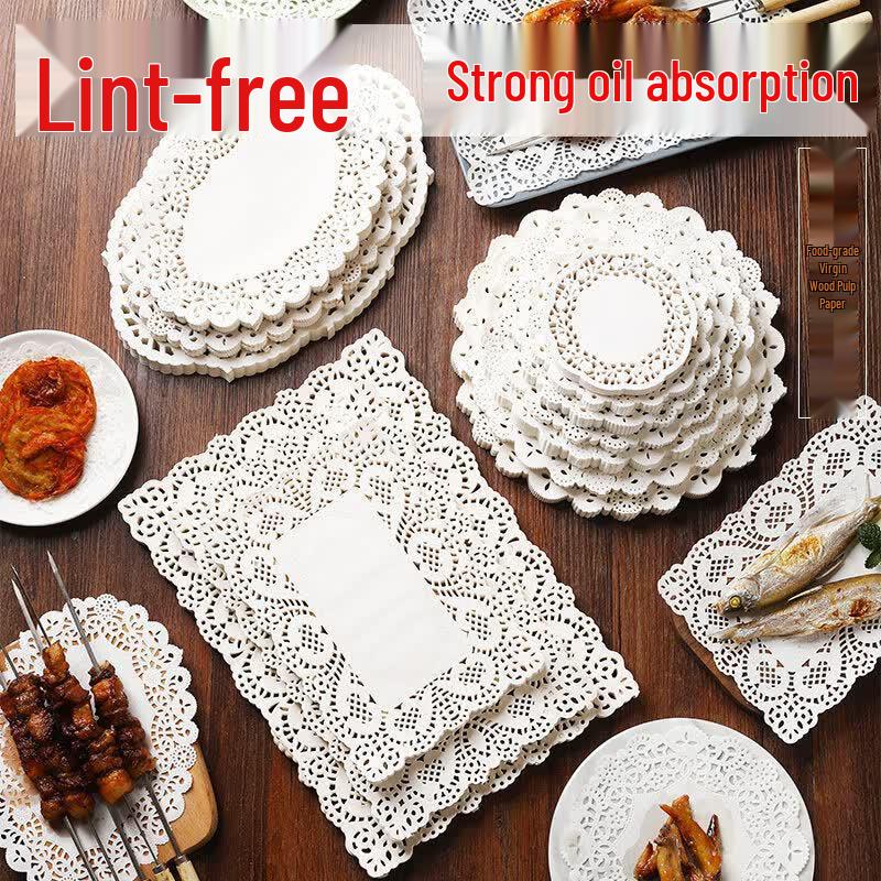 Food-Grade Oil Absorbing Lace Paper Mats