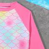 2025 New Style Girls' Long-Sleeve Mermaid Two-Piece Swimsuit