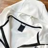 Completo da uomo in maglia con cappuccio multicolore per sport primaverili e autunnali