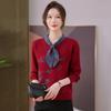 New sweater middle-aged spring and autumn temperament long-sleeved bottoming shirt mother knitted top middle-aged women's clothing