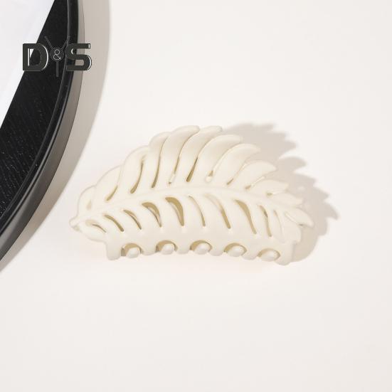 Kvinner Stor Hårklemme Bladform Hul Design Hårklo Bakhode Dusj Hårklo Blad Griper Hårtilbehør