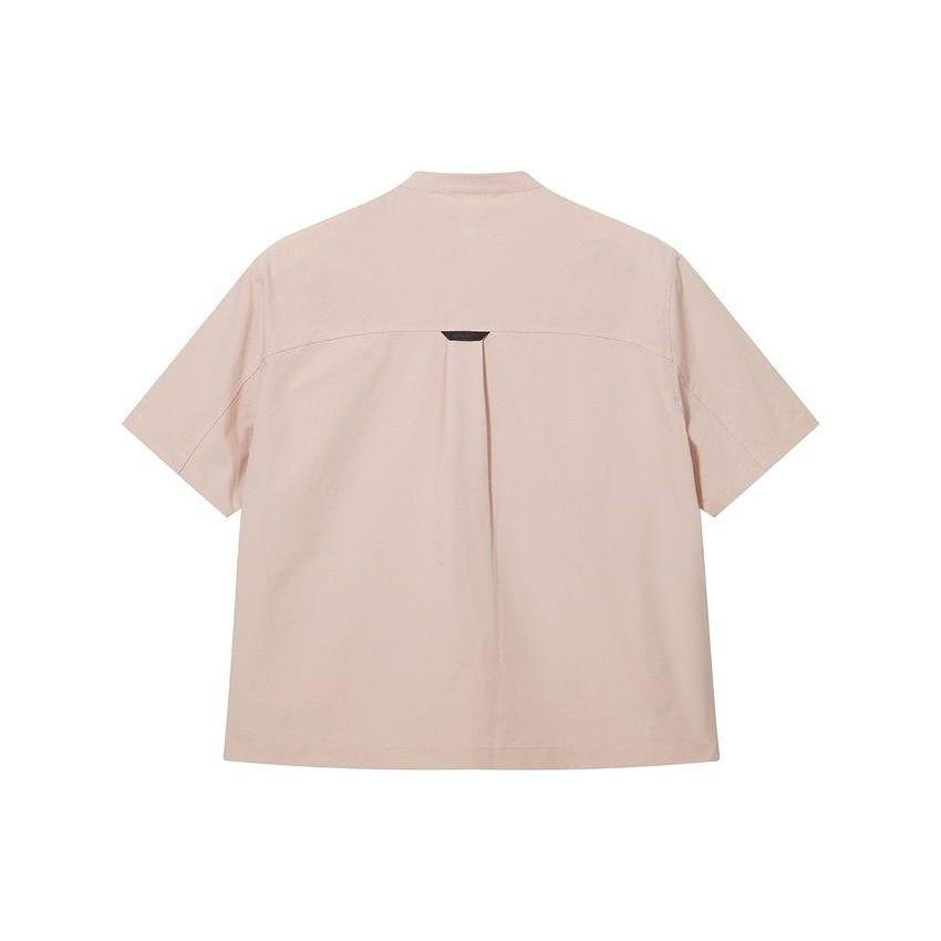 Reebok Sports Casual Woven Short Sleeve T-Shirt Women Tops Pink 23RCS802WGF2