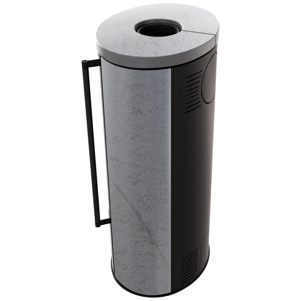 KRATKI ERIK Ø150 5.5 kW GRAY SATIN Ceramic Stove with Ceramic Lid