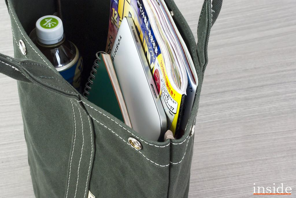 Hinomoto Canvas Tote Bag M Waterproof 217M No. (Moss Green)