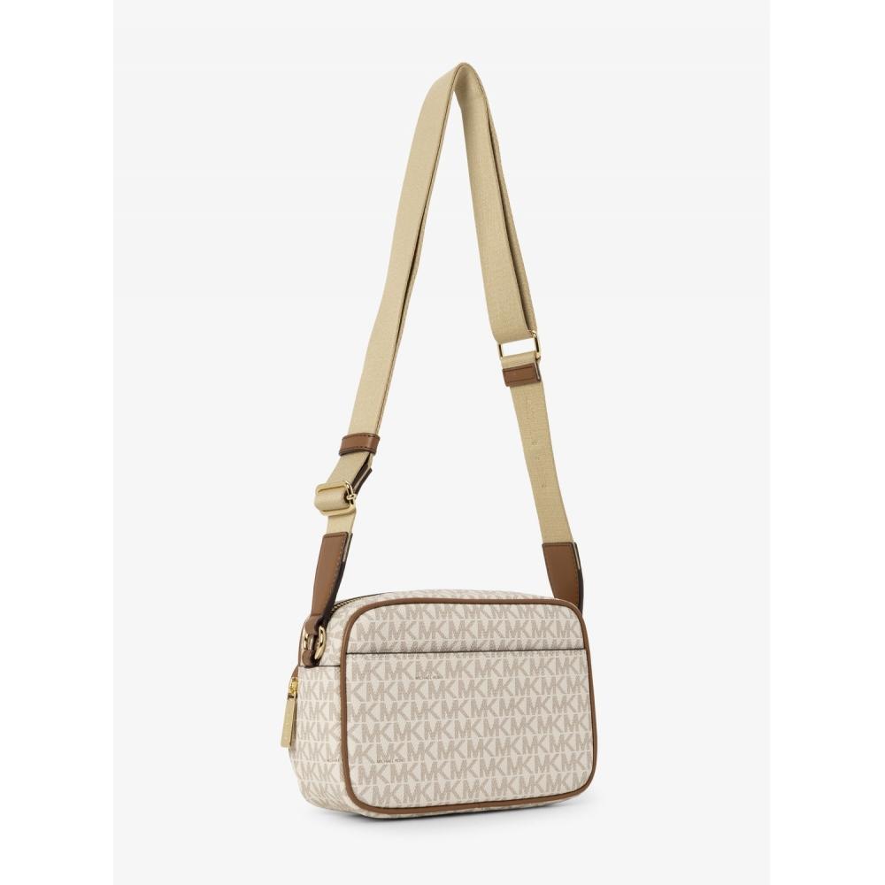 Michael Kors Jet Set Item Crossbody With Tech Attach Medium   Mk Signature 35s2gttc2b150 Vanilla