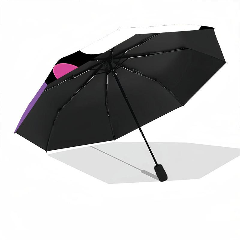 1pc Abstract Pattern Automatic Cute Umbrella 8-Bone Design Compact Gear for Outdoor Travel, Perfect Holiday Gift yy251230060